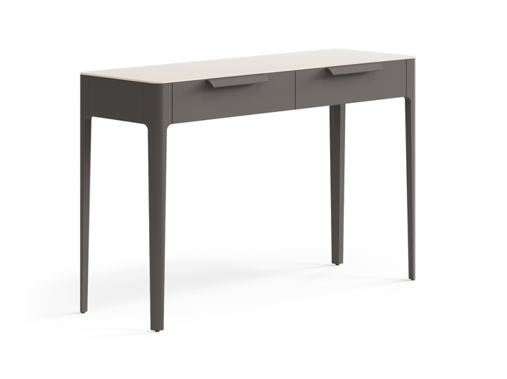 Мебель Консоль Piega 2 ящика. Цвет Матовый антрацит. Материал Гладкая эмаль. Коллекция Консоль Piega 2 ящика. Фото. Мебель Консоль Piega 2 ящика. Цвет Матовый антрацит. Материал Гладкая эмаль. Коллекция Консоль Piega 2 ящика. Картинка.