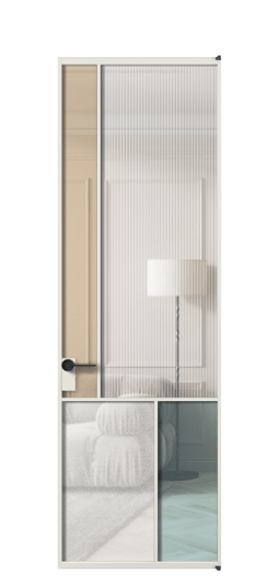 Межкомнатная дверь АЛПЛ041.20 АСР 4 стекла. Цвет Алюминий серый. Материал Алюминий в эмали. Коллекция Mosaic. Фото. Дверь межкомнатная АЛПЛ041.20 АСР 4 стекла. Цвет Алюминий серый. Материал Алюминий в эмали. Коллекция Mosaic. Картинка.