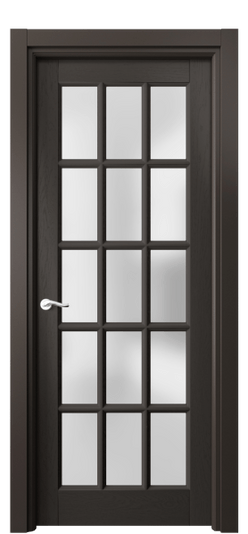 Дверь межкомнатная 0708 ДАН САТ. Цвет Дуб антрацит. Материал Массив дуба эмаль. Коллекция Лигнум. Картинка.