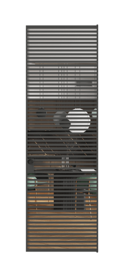 Дверь межкомнатная АЛПЛ040.07 ГР Графитовый Crystalvision. Цвет Графитовый. Материал Алюминий металлик. Коллекция Формато. Картинка.